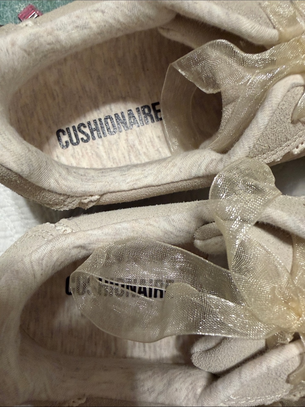 Lace-Trim Low Top Sneakers in Light Beige with Gum Sole.  Brand new, never worn - Picture 6 of 6